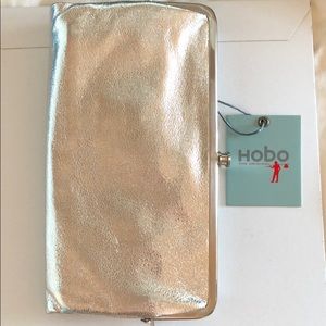 Brand New HOBO Wallet in Silver Metallic